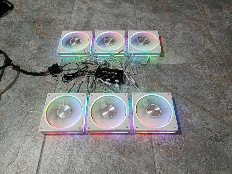 Set 6 ventilatoare PC Pro Gaming ARGB cu controler si telecomanda