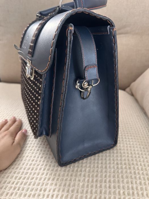 Geanta piele+blana Tania Gonzales