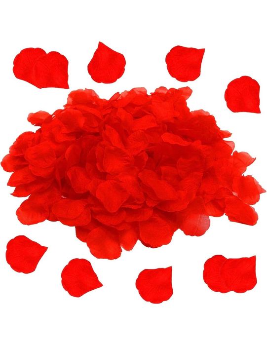 Комплект изкуствени розови листенца, декоративни