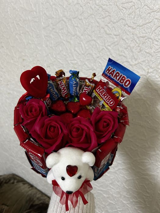 Aranjament dulciuri valentines day