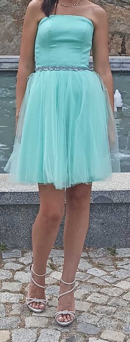 Рокля за шаферка - цвят мента