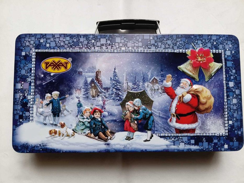 Коробка новогодняя металл