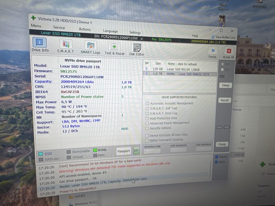 SSD M2 1 tb lexar i SSD SATA 256 gb - 128 gb