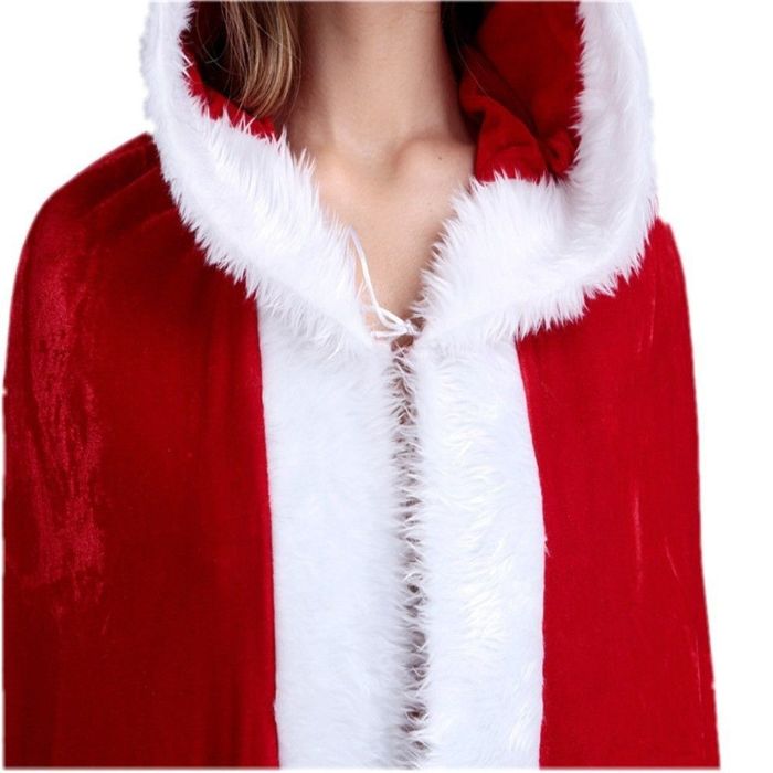 Новогодний плащ красный