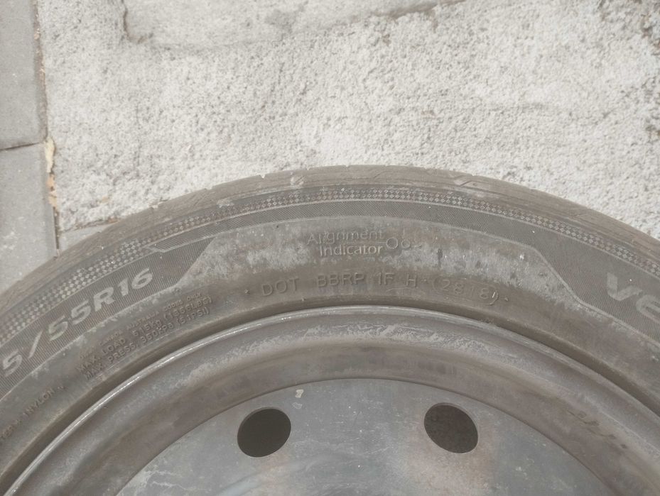 4 броя стоманени джанти с летни гуми 16" от Рено Лагуна