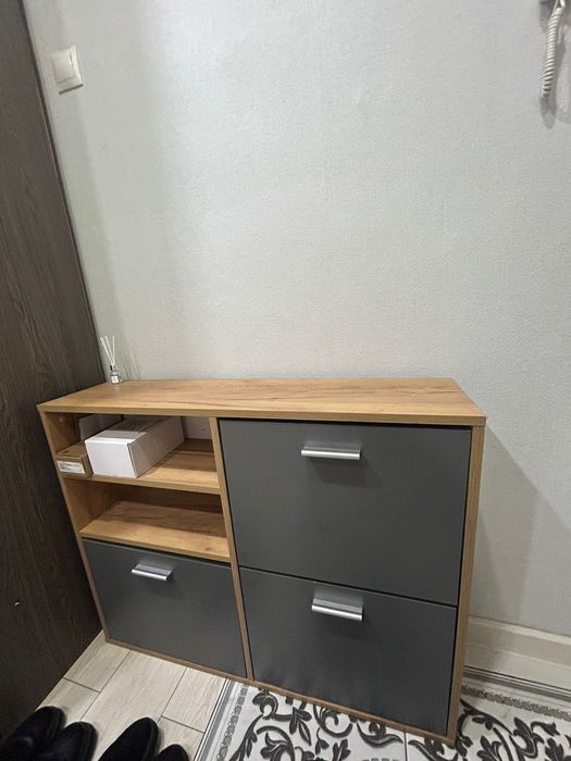 Шкаф-Обувница серая