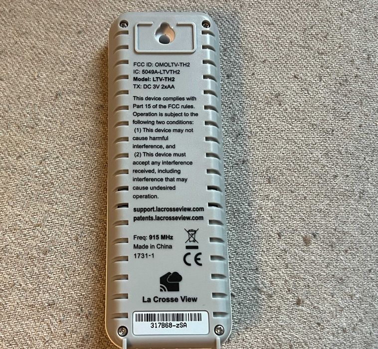 Senzor temperatura si umiditate wireless La Crosse View LTV-TH2