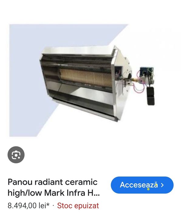 Panou radiant incalzire cu Gaz !