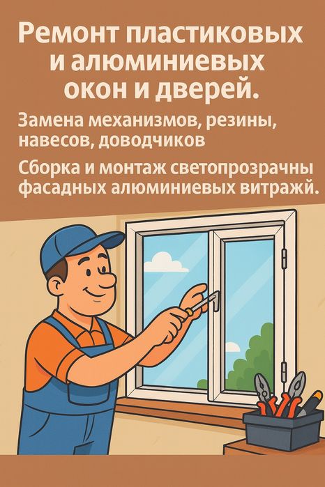 Ремонт окон , дверей.