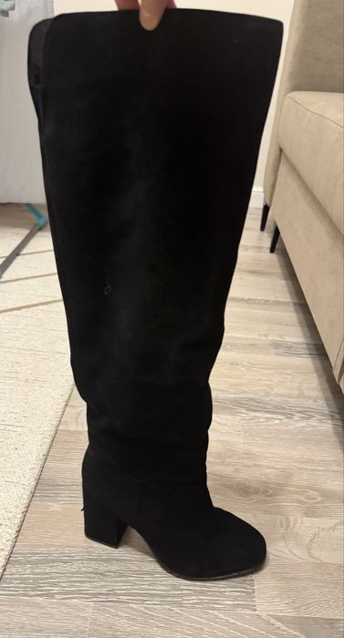 Замшевые сапоги, зимние