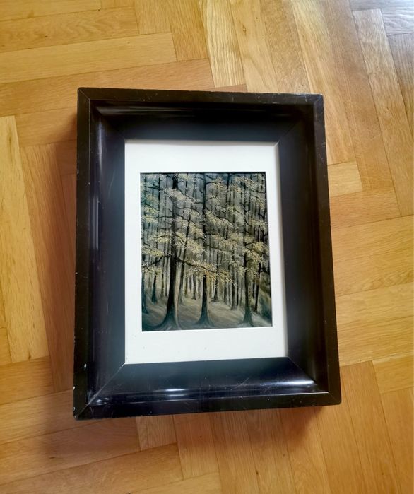 Картина литография ръчна хартия Сеат SEAT лимитирана колекцинерска