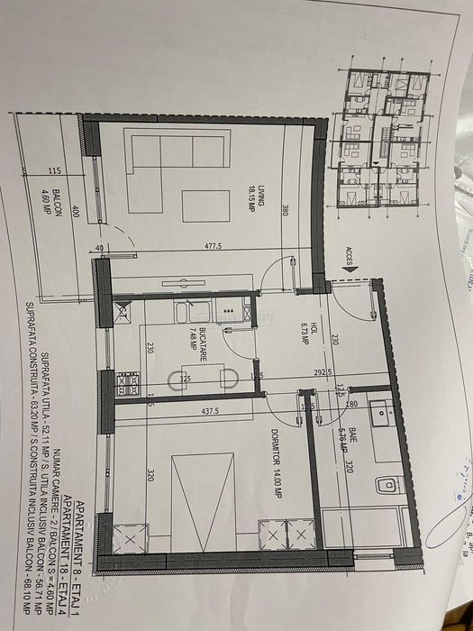 Apartament 2 camere cartier Pallady Et1 mobilat loc parcare