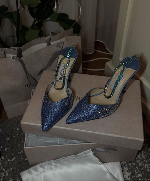 Pantofi Jimmy Choo saeda piele naturala pe stoc si pe comanda