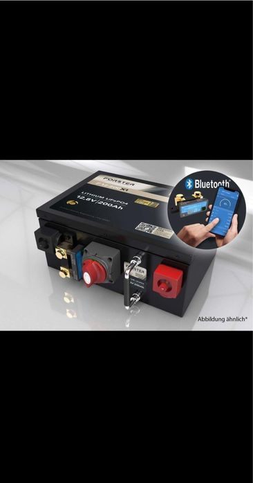 Baterie LiFePO4 FORSTER F12-200X1 12.8V 200Ah Bluetooth NOUĂ, 2560Wh, pentru autorulotă, camper, off-grid