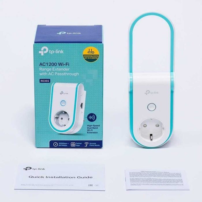 TP-Link WiFi ретранслатор AC1200 усилвател на сигнал с LAN порт