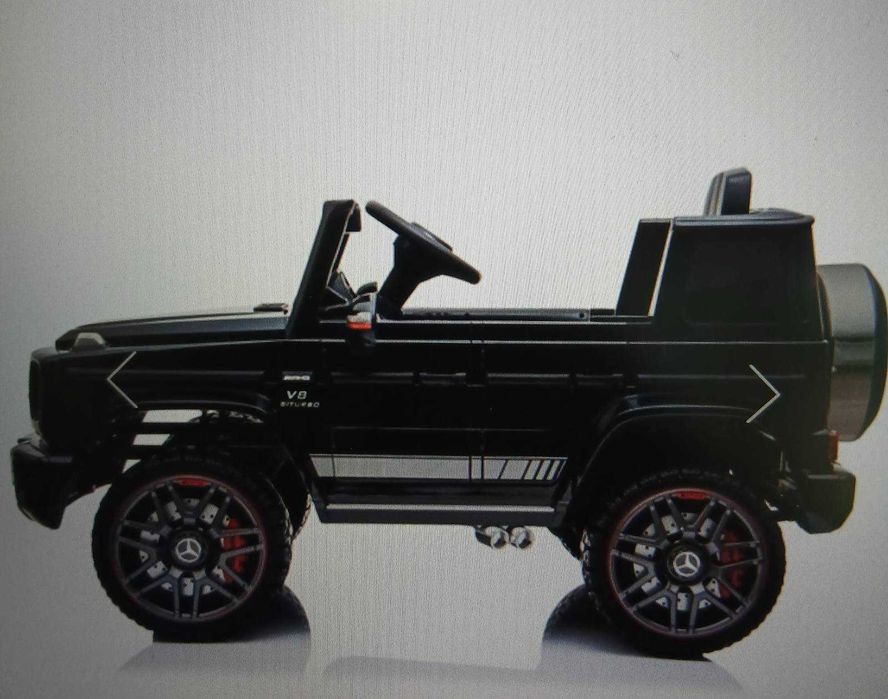 Акумулаторен джип Mercedes Benz G63,12V с меки гуми и кожена седалка
