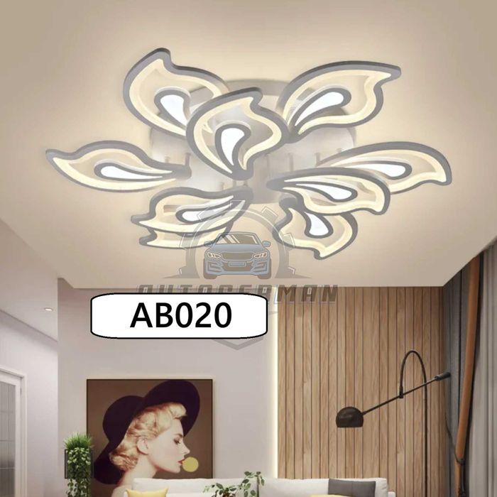 Дизайнерски плафон черен с LED 3-степенна димируема лед полилей