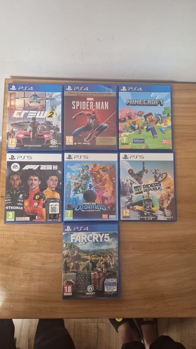 Vand 7 jocuri de Ps5/Ps4 la 700 ron.