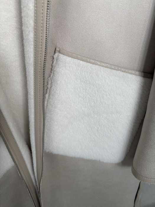 Двусторонняя дубленка пальто