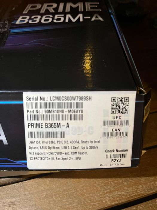 Placă de bază ASUS PRIME B365M-A – NOUĂ, NEUTILIZATĂ