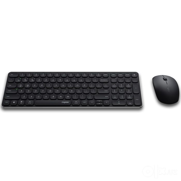 # Клавиатура и мышь Rapoo 9320M Беспроводной комплект Black/White Ru