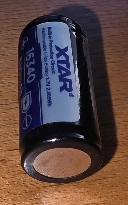 Нова презареждаема Йонно-Литиева Батерия Xtar 16340 650mAh