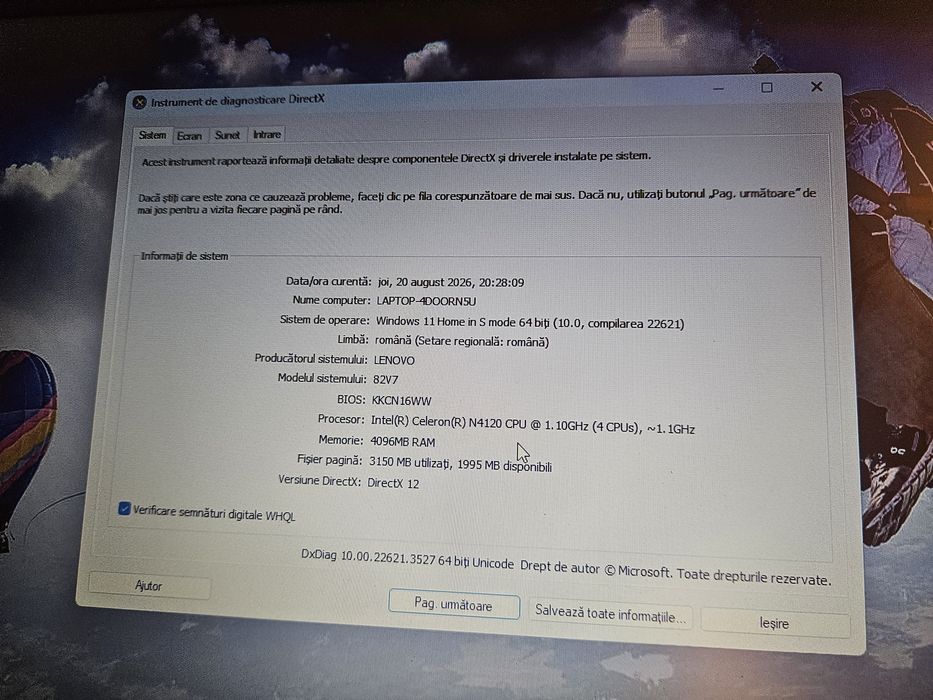 Laptop LENEVO IdeaPad 15IGL7