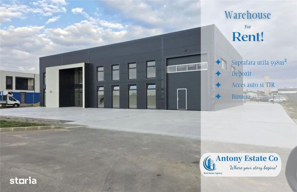 Antony Estate | Hala Industriala, Depozit, Atelier, de inchiriat,Str.