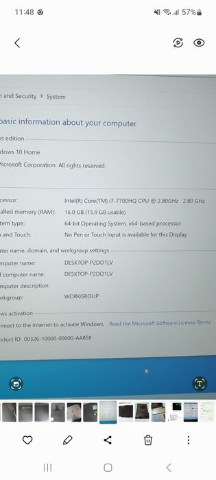 Laptop gaming dell inspiron 15 7000 i7 gen 7 Asus gaming 17 i7