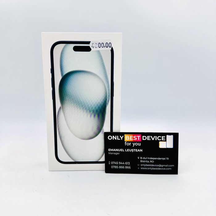  iPhone 15 Black 128GB SIGILAT / GARANTIE