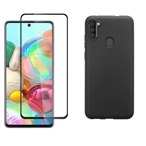 Samsung A21s/A23/A34/A25/A24/A26/A36/A37 Husa Silicon Clear Black Guard + Folie Sticla Curba