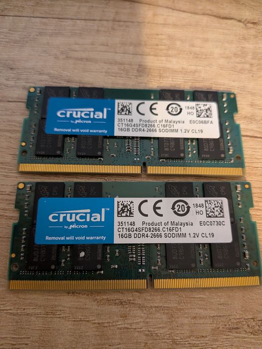 kit memorii ram  32gb ddr4 2666 sodimm laptop 2 x 16gb