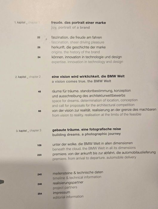 BMW Welt. From Vision to Reality / Von der vision zur realitat