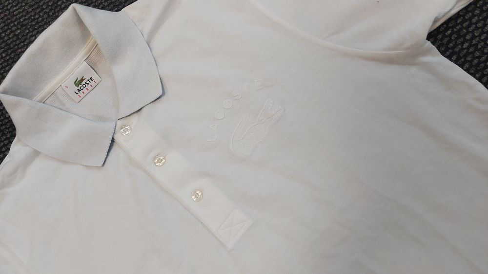 Lacoste тениска с Бяла бродерия L размер