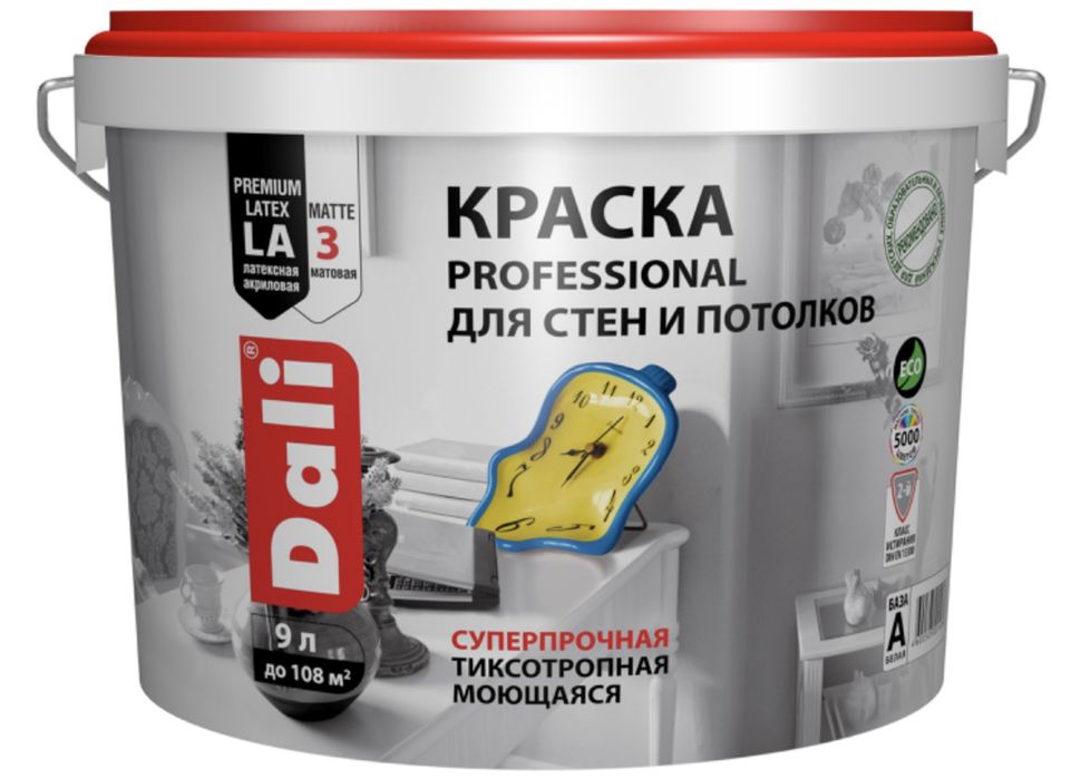Краска интерьерная для стен и потолков Dali