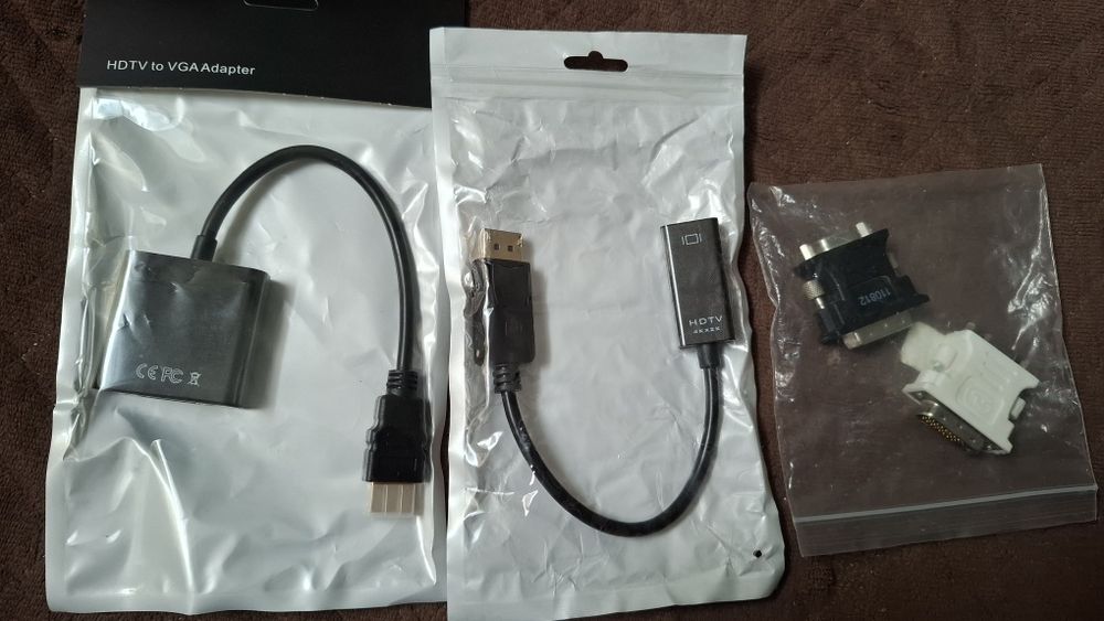 Переходник hdmi - vga, dp - hdmi.
