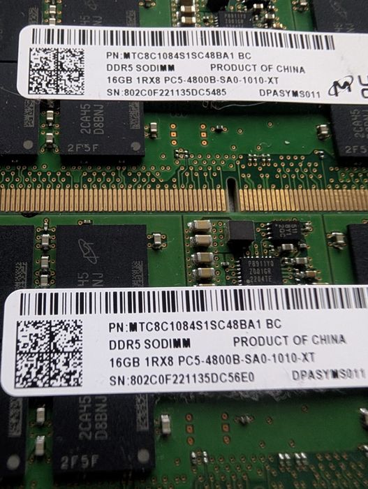 Okazie ‼️ Memorie Laptop 32GB DDR5 dual Channel 4800mhz !