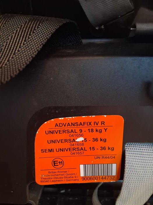 Scaun auto Britax Römer ADVANSAFIX IV R, ISOFIX, 9–36 kg