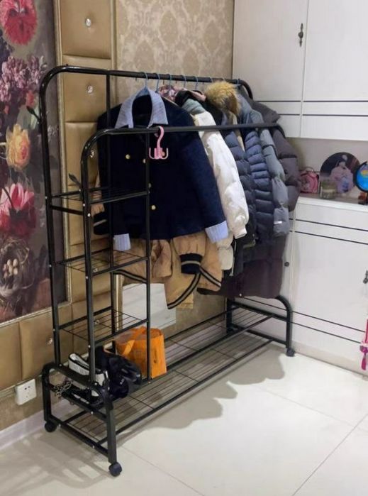 Даставка безплатная гардеробная вешилка с полками