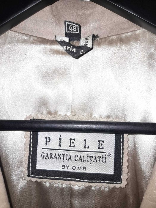 Haina de piele crem pt femei