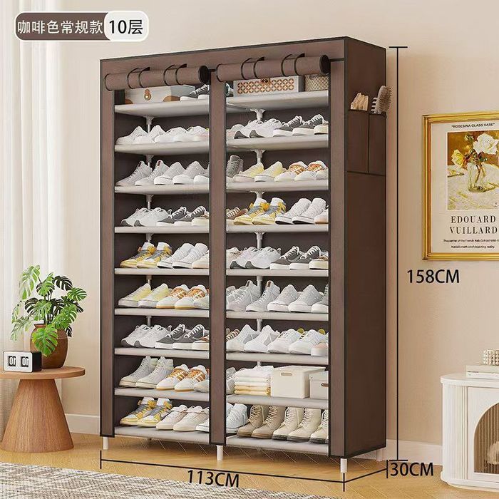 Стеллаж для обуви 10-уровневый, 158×113×30 см