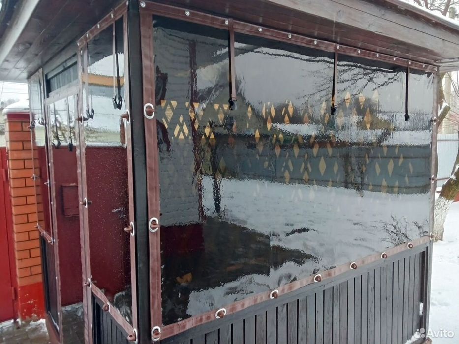 Прозрачная мягкое окно. Пвх плёнка .Гибкие окна