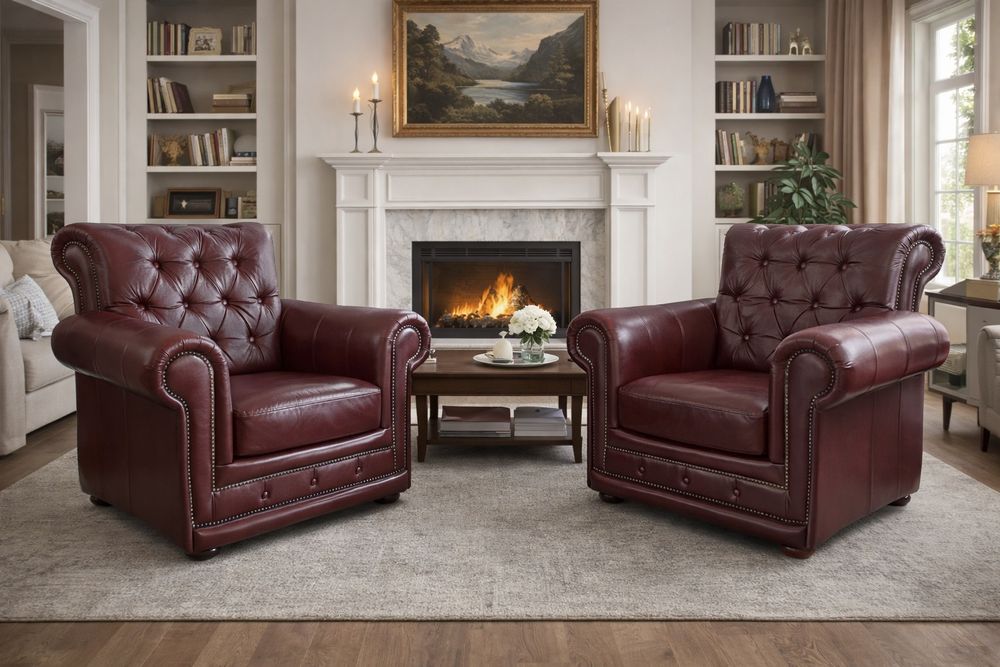 Fotolii Chesterfield piele naturala