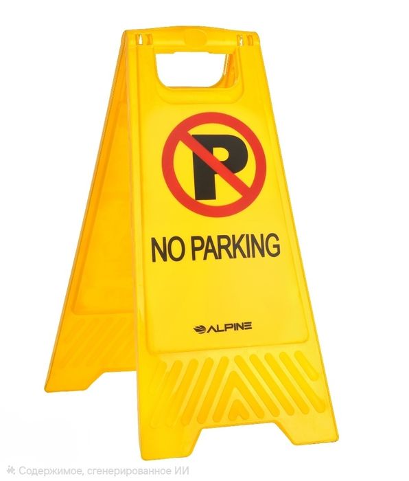 Складной знак NO PARKING для парковок и дворов
