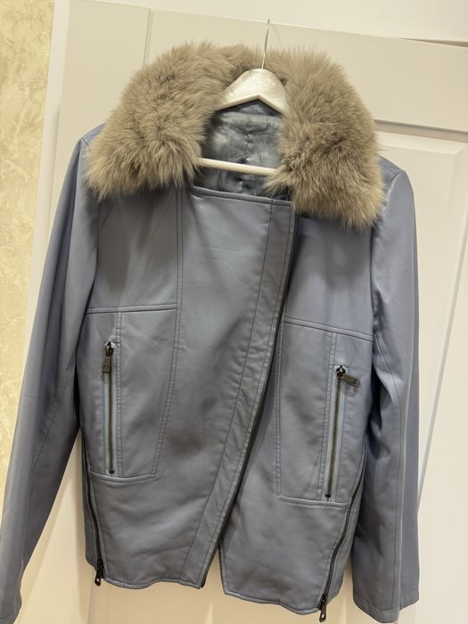 Кожанка с натуральным мехом