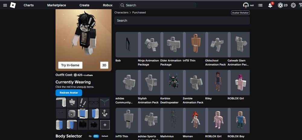Аккаунт Roblox Жирный