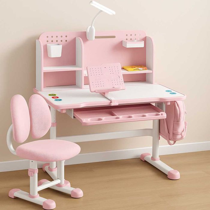 Детский парта со стулом 80×58×75 см розовый