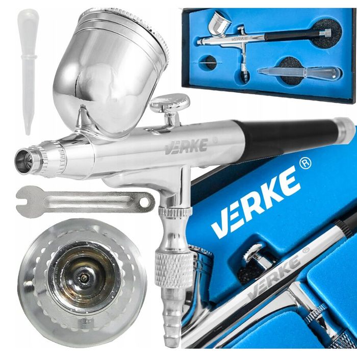 Pistol de vopsit, aerograf cu reglaj dublu, duza 0.33mm, rezervor 7