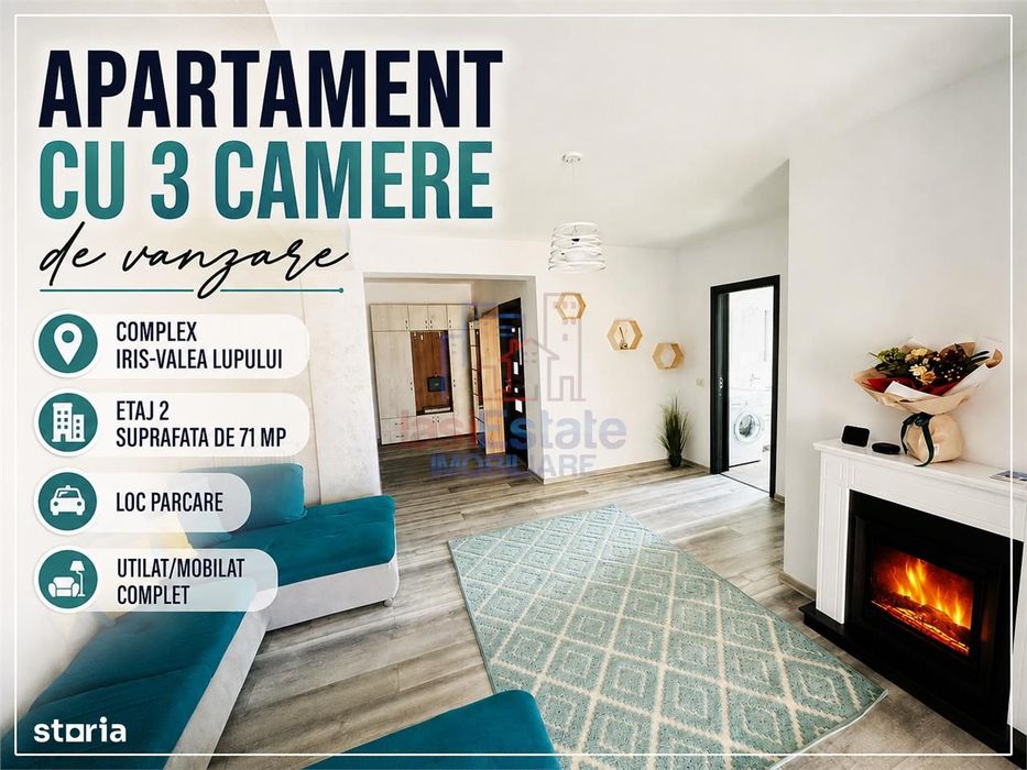 Apartament spatios cu 3 camere de vanzare in Complex Iris-Valea Lupulu — fotografia 1