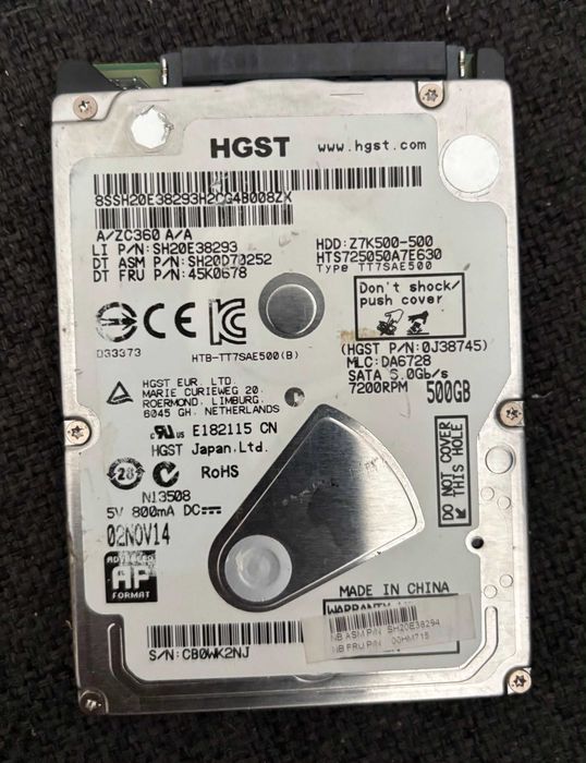 HDD 500Gb HGST 2.5'' sata